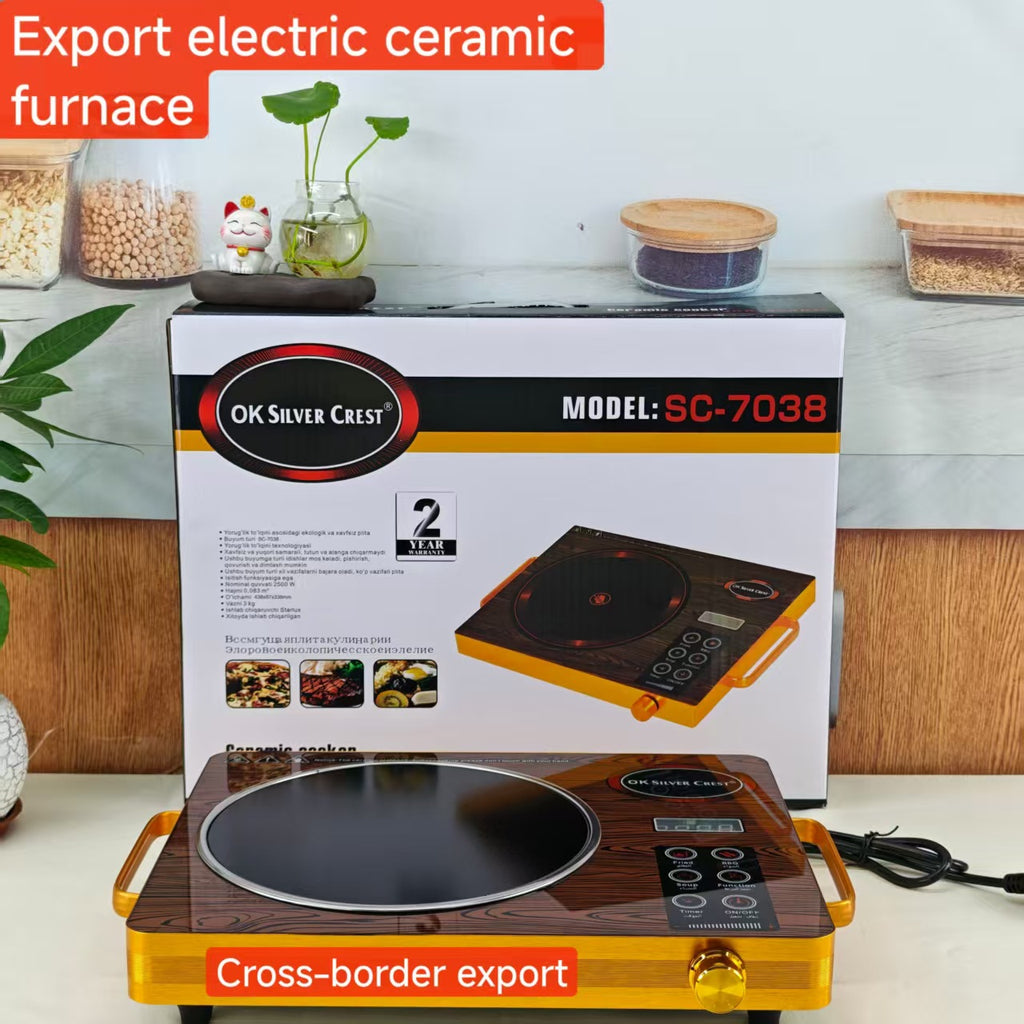 Double Ceramic Stove Double Burner Electric Ceramic Stove Intelligent High Power Multi-Function Timer Heating Induction Cooker Export Adjustable Temperature