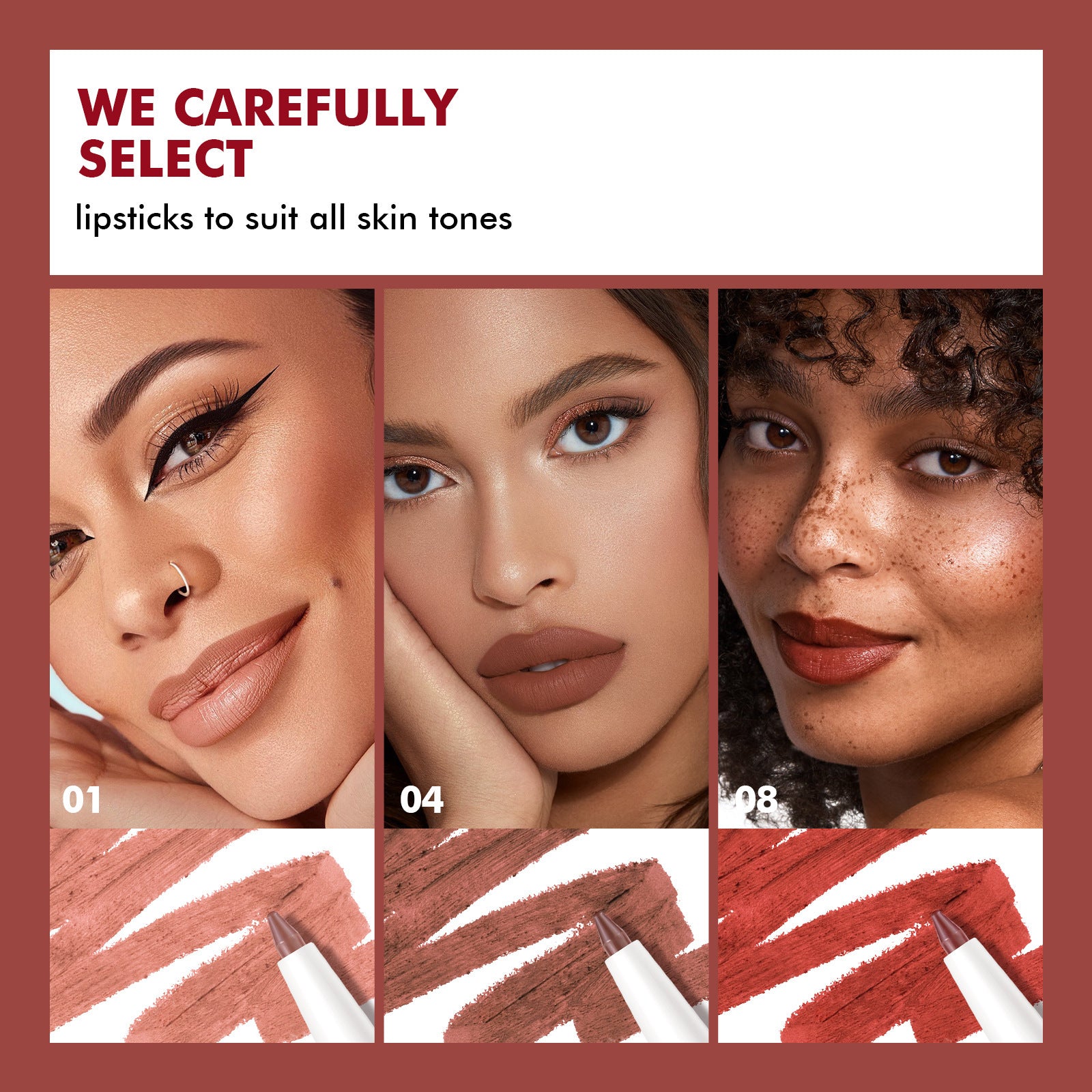 Dual-ended Lip Liner Pencil European and American Matte Non-Stick Cup Lipstick Lip Liner Small Batch Wholesale