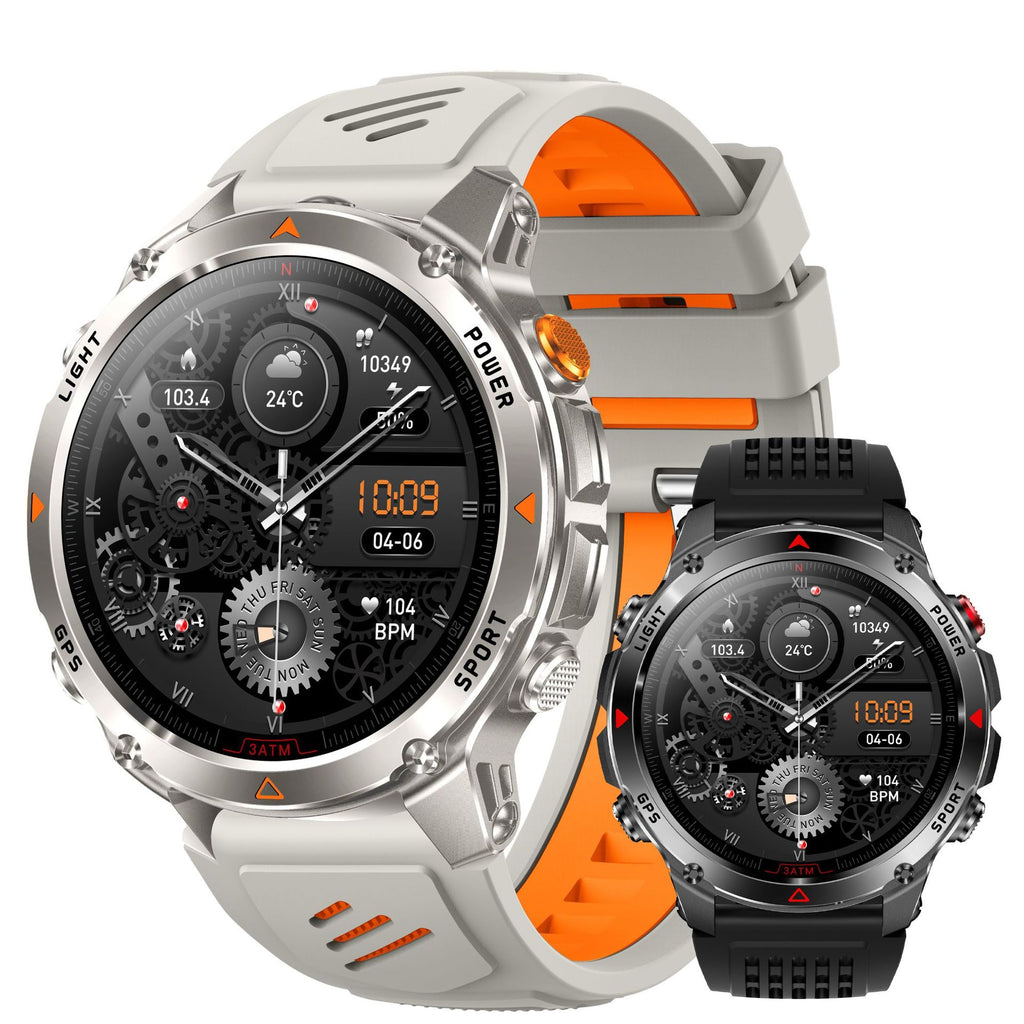 HT37Smart Watch1.46inch Bluetooth Call Heart Rate Pedometer GPS Beidou Positioning Three-Proof Sports Track