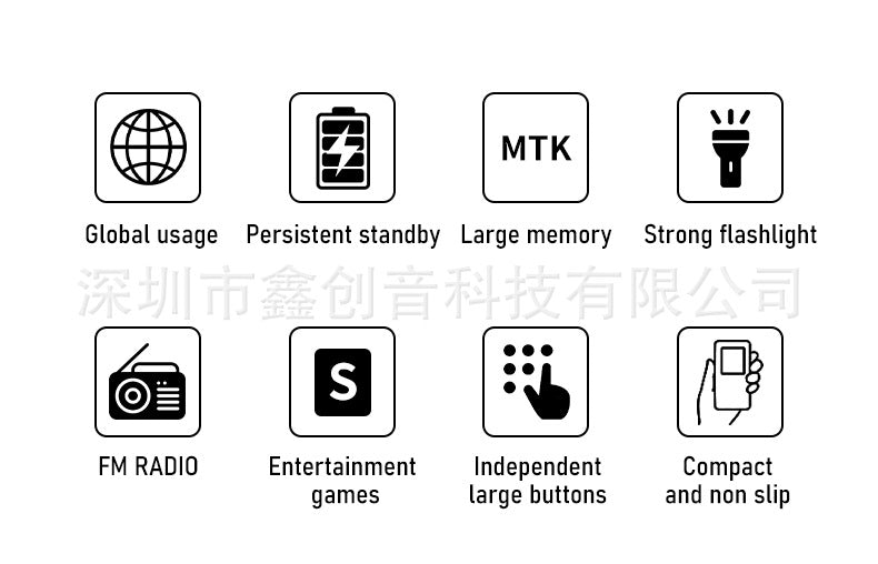 TK Straight Button Telephone106Feature Phone105Low-end Senior Phone with Multiple SIM Slots2G Hot-Selling Mobile Phone GM