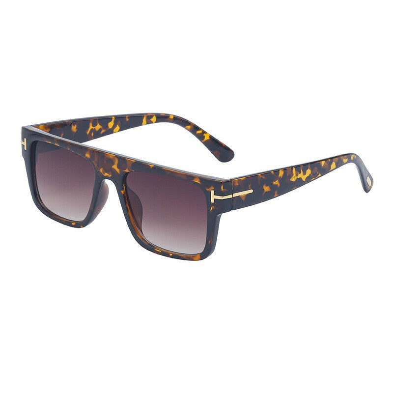 European and American retro women's sunglasses T Square Frame Sunglasses for Women Trendy Glasses Wholesale sunglasses