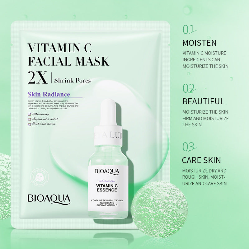 Cross-border vitamins C Sheet Mask30g BIOAOUA Hydrating and Moisturizing Cross-Border Wholesale from Foreign Manufacturers