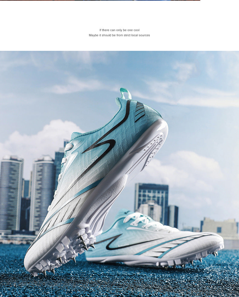 8Mesh Surface Sprint Shoes Track and Field Triple Jump Competition Training Shoes Unisex Sports Shoes for Middle School Entrance Exam All-around Sports Shoes