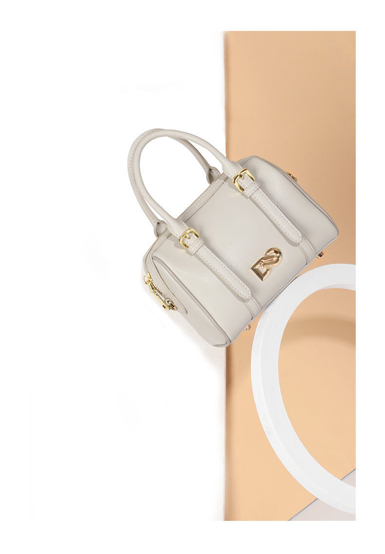 New Trendy Fashion Pillow Bag Women's Mini Boston Shoulder Crossbody Handbag Large Round Bucket Bag