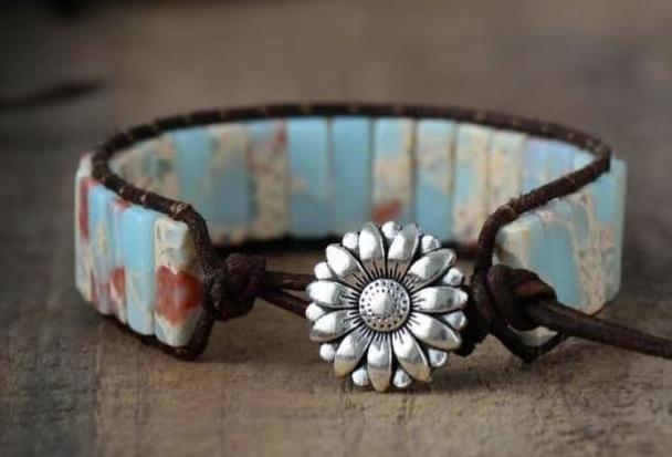 Amethyst Bracelet Men's Volcanic Stone Long Blue Point Bracelet Pyrite White Pine Braided Bracelet