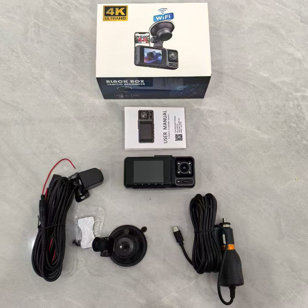 Dash Cam HD21/3-inch Lens WiFi Wide-angle Night Vision Vehicle Recorder4K Three recordings before and after