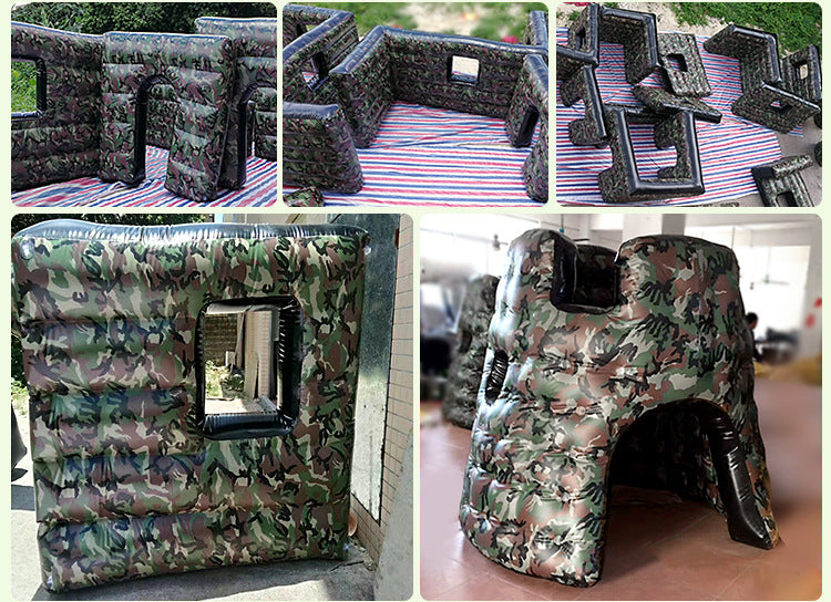 Inflatable Entertainment Sports Real Person cs Camouflage Wall Field Trench Wall PUBG Game Fortress Obstacle Inflatable Manufacturer