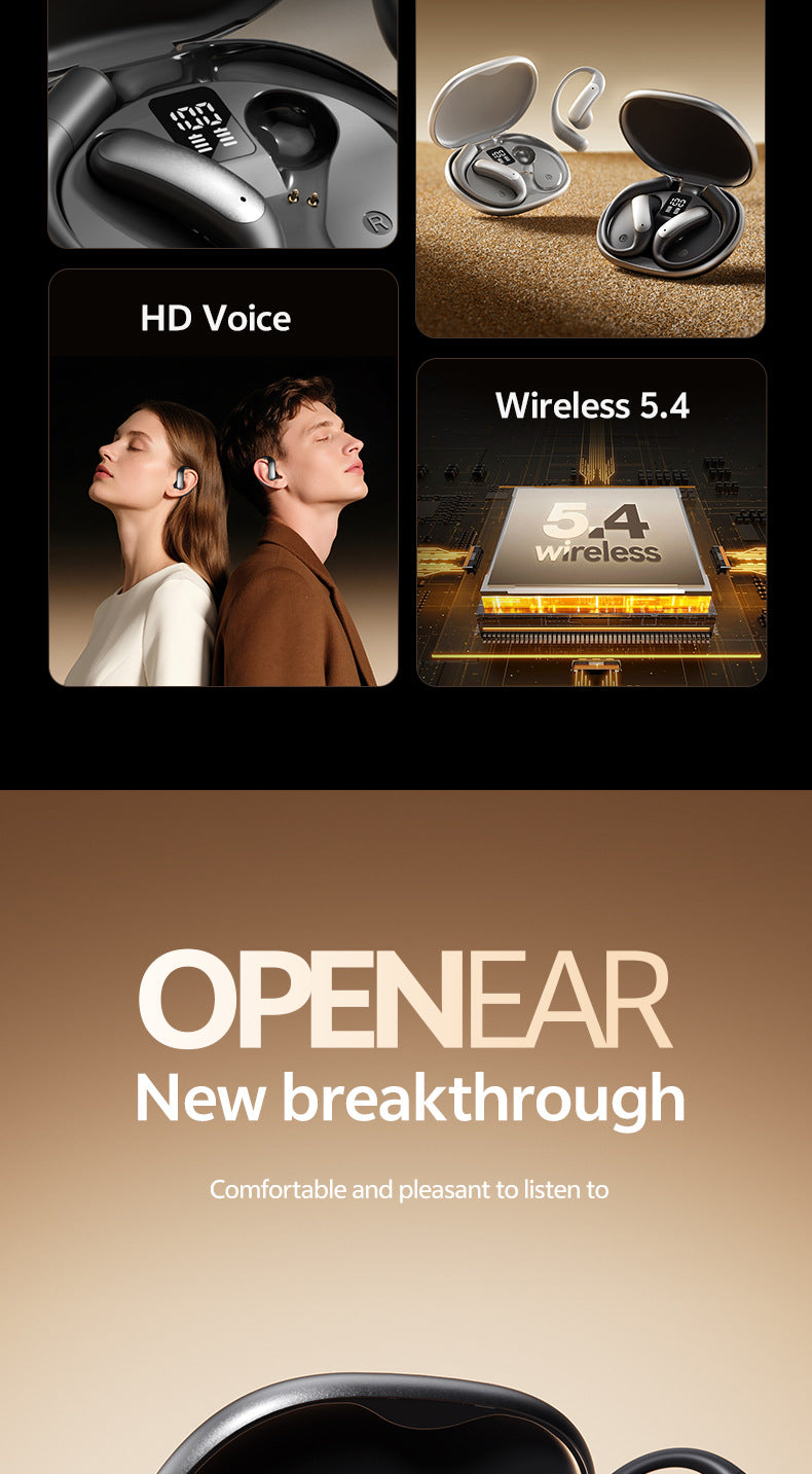 2025Popular M129Ear-mounted Digital Display Bluetooth Earphones Private Model High Appearance Wireless Bluetooth Earphones