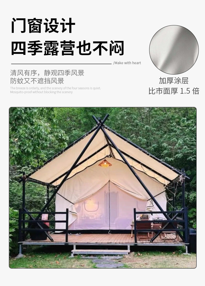 Wild Luxury Camping Nomad Tent Outdoor A Nomadic Tent Internet Celebrity Scenic Resort Luxury Hotel Tent