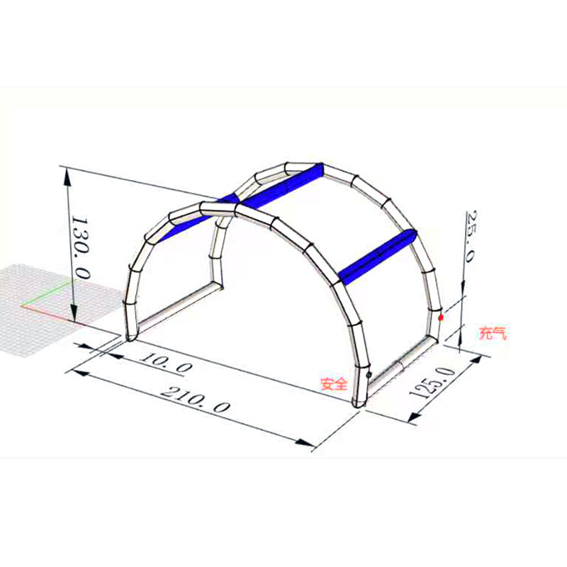 New Product Outdoor Camping Inflatable Tent Sunshade Sun Protection Rainproof Travel Car Roof Tent Semi-Circular Tent
