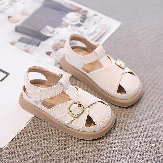 Girls' Closed-Toe Sandals Summer Style Children's Shoes2025Summer Beach Shoes Fashionable Princess Sandals