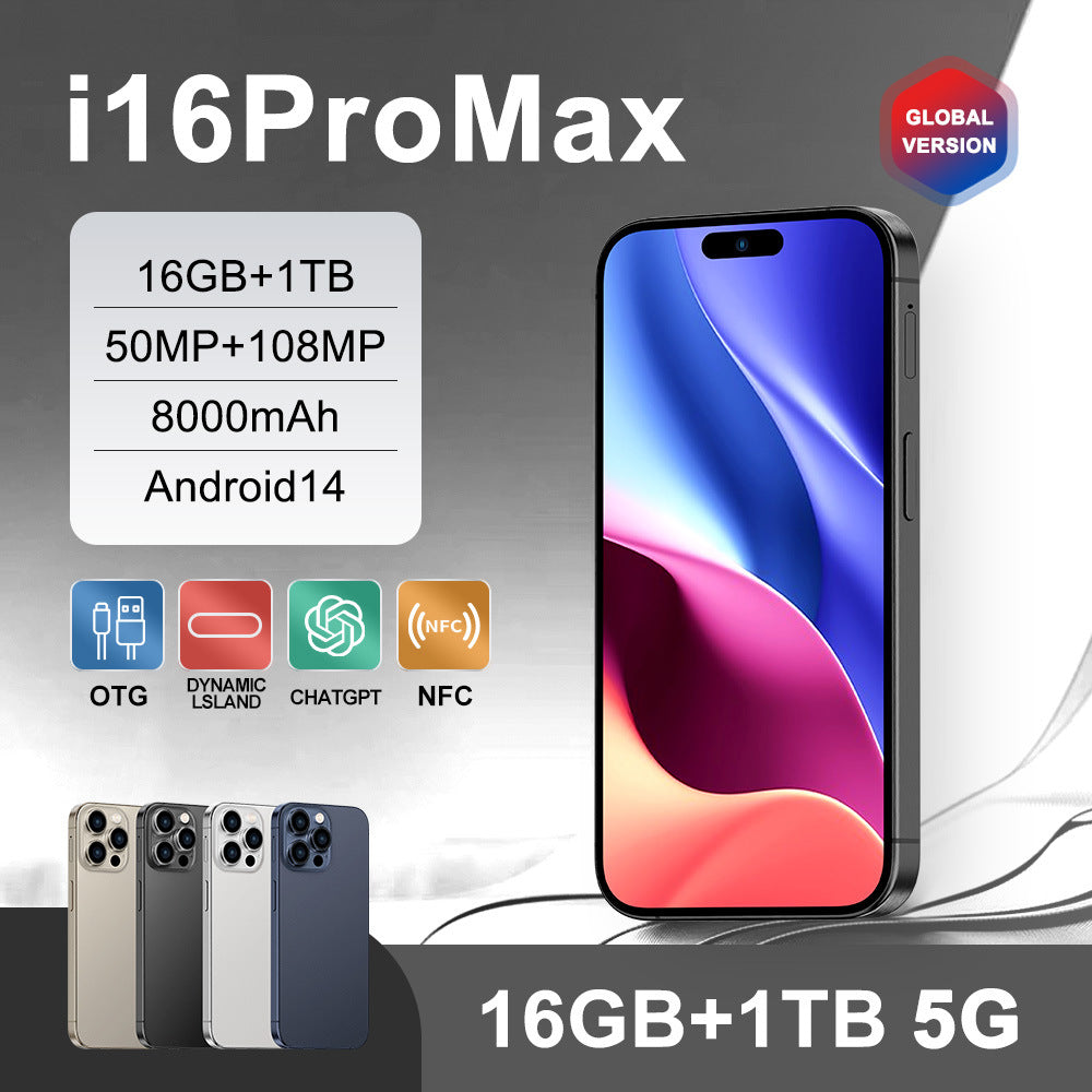 i16 ProMax Android Smartphone16+1T Shopee E-commerce(Popular)