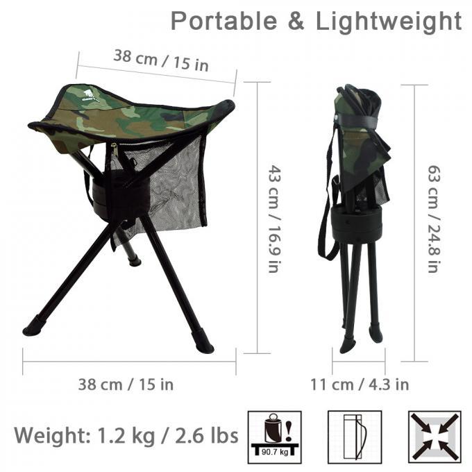 Outdoor Folding Chair Picnic Leisure Rotating Tripod Chair Fishing Portable Thickened Camping Stool