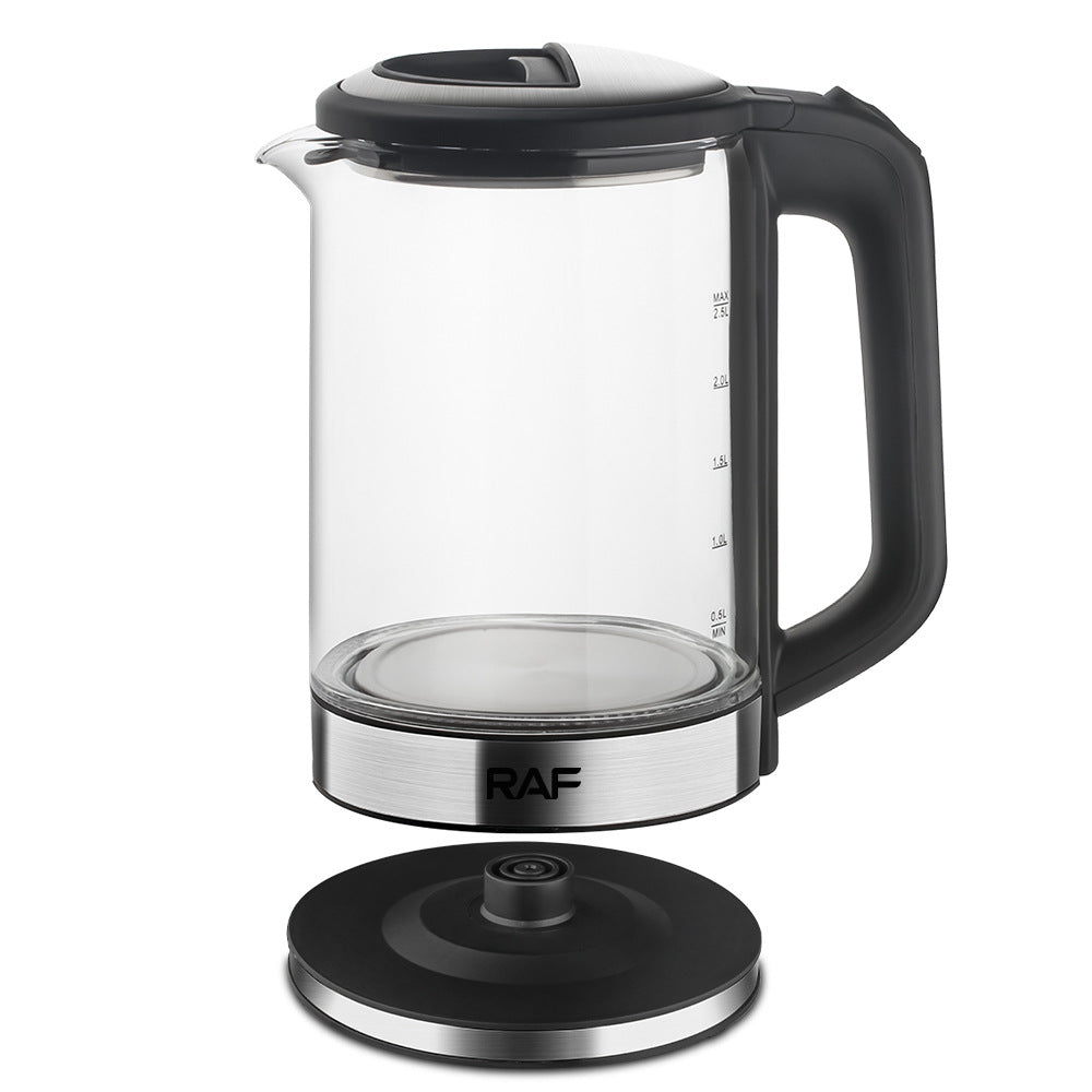 RAF European Standard Transparent Glass2.5L Electric Kettle Automatic Large Capacity Multi-Functional Kettle Overheat Protection
