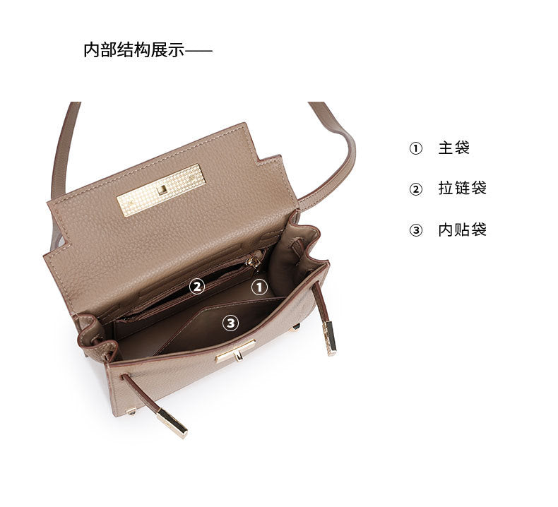 Original Design2024Autumn New Niche Versatile Crossbody Women's Textured Fashion Trendy Shoulder Bag