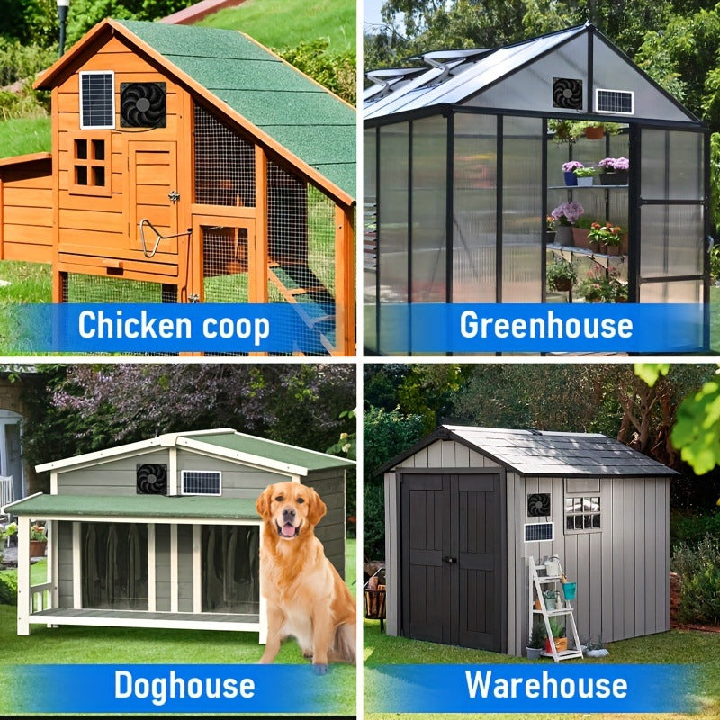 Direct Sales Solar Panel Exhaust Fan Portable Energy-Saving Solar Exhaust Fan Chicken House Deodorization Exhaust Ventilation