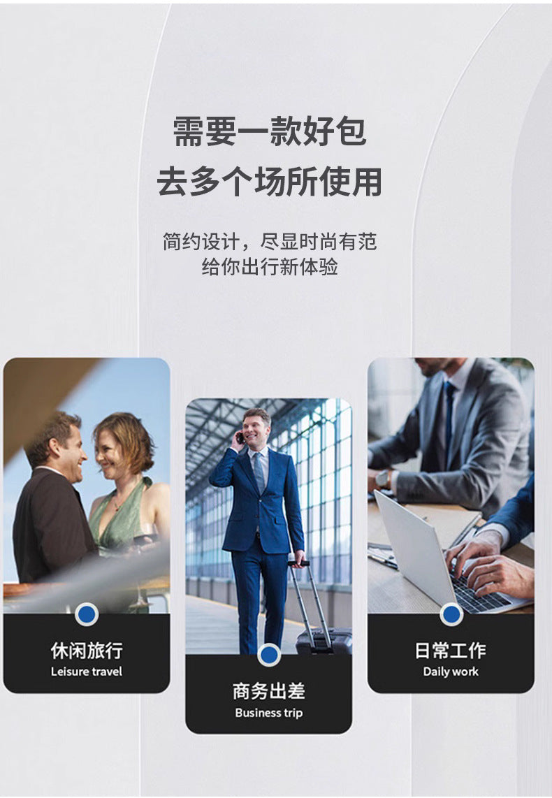 Business Backpack Computer School Bag for Men Students High Appearance Lightweight Waterproof Oxford Cloth Large Capacity Commuter Backpack