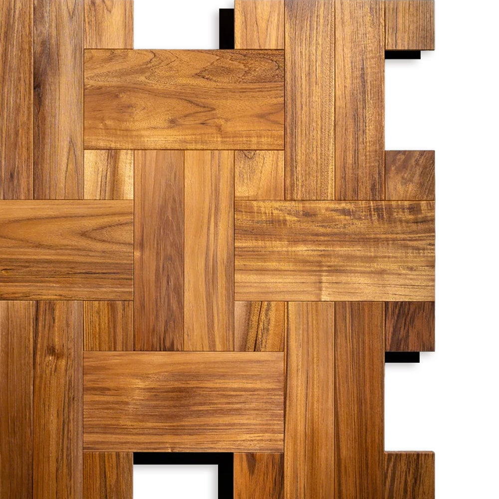 High Quality Customizable A/AB Grade Solid Teak Wood Flooring Eco-Friendly Waterproof Factory Sale Luxury Interiors Bedroom Gym