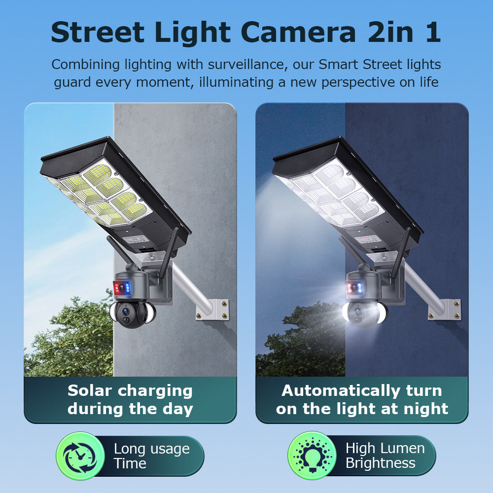 Exclusive Supply4g Solar street light surveillance camera outdoor6MP Night Vision Binoculars with HD Illumination wifi Photo