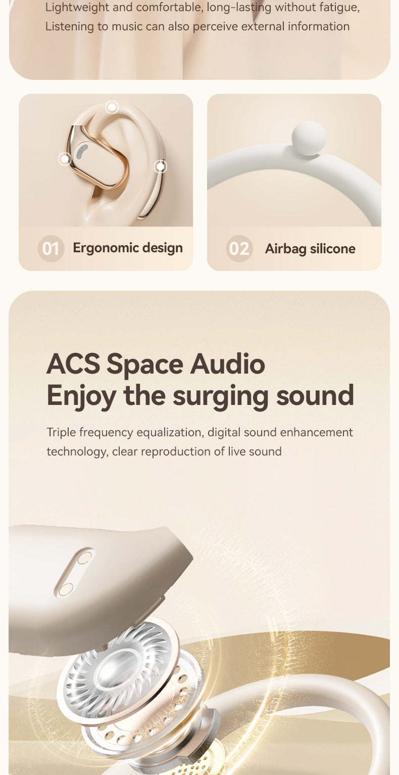 Chengruida M76Open Wireless Bluetooth Earphones Bone Conduction Ear-hook Running Sports Bluetooth Earphones