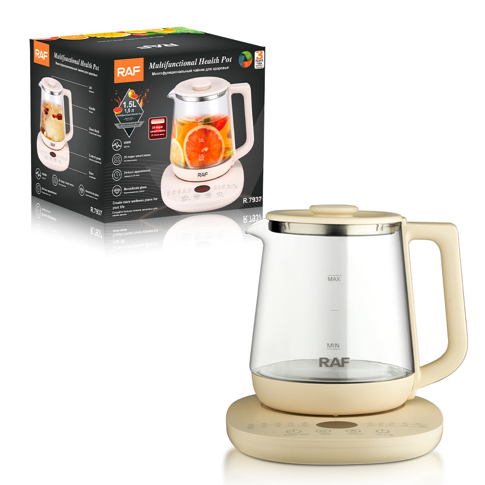 RAF European Standard Electric Kettle Household Health Kettle Multi-Functional Herbal Tea Decoction Split-Type Boiling Water Kettle1.5L