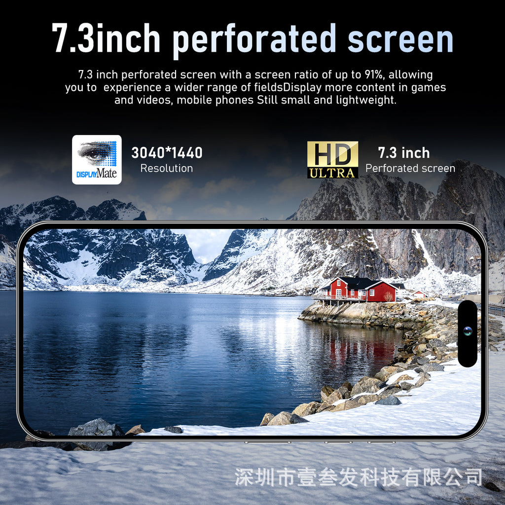New Mobile Phone I15 ProMax Lingdong Island4+64G 6.5Inch Large Screen 4G Octa-Core Factory