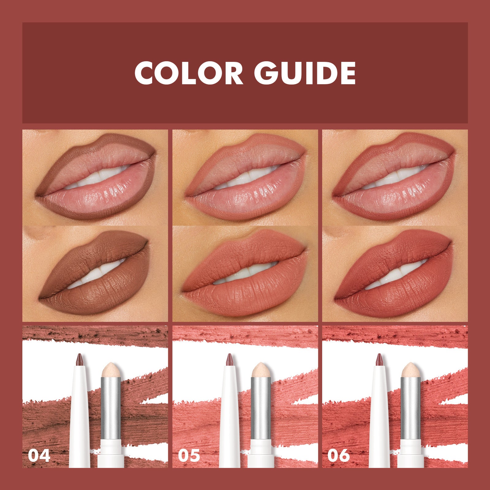 Dual-ended Lip Liner Pencil European and American Matte Non-Stick Cup Lipstick Lip Liner Small Batch Wholesale