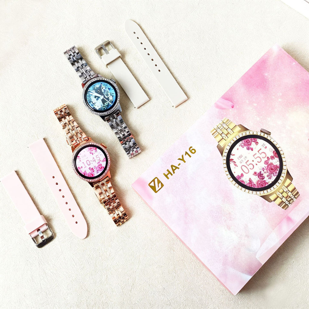 HY-Y16Smart Watch1.09inch Bluetooth Call True Heart Rate Step Count Sleep Exquisite Women's Full Diamond Niche