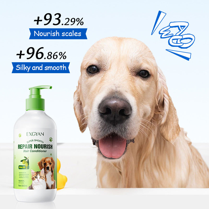 Pet Olive Conditioner EXGYAN Moisturizing and Beautifying Hair Conditioner for Cats and Dogs Cross-Border Wholesale
