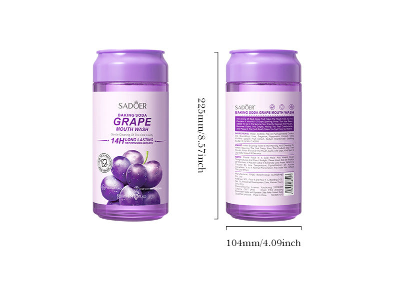 Fruit Mouthwash SADOER Fresh Orange Baking Soda Tooth Stain Remover Mouthwash Bottle Cross-Border Wholesale