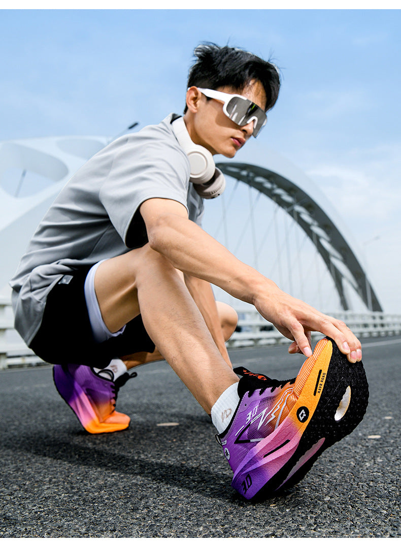 Summer New Hollow Breathable Lightweight Casual Sports Shoes with Super Soft Sole Carbon Plate Cushioning and Rebound for Fitness and Running