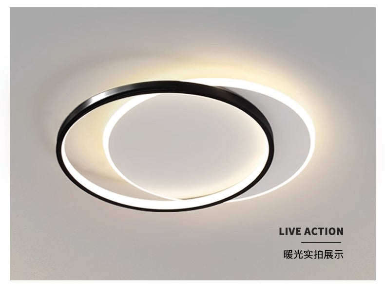 Rectangular Living Room Lamp LED Ceiling Lamp Art Bedroom Lamp Nordic Simple Modern Elegant Lighting Set