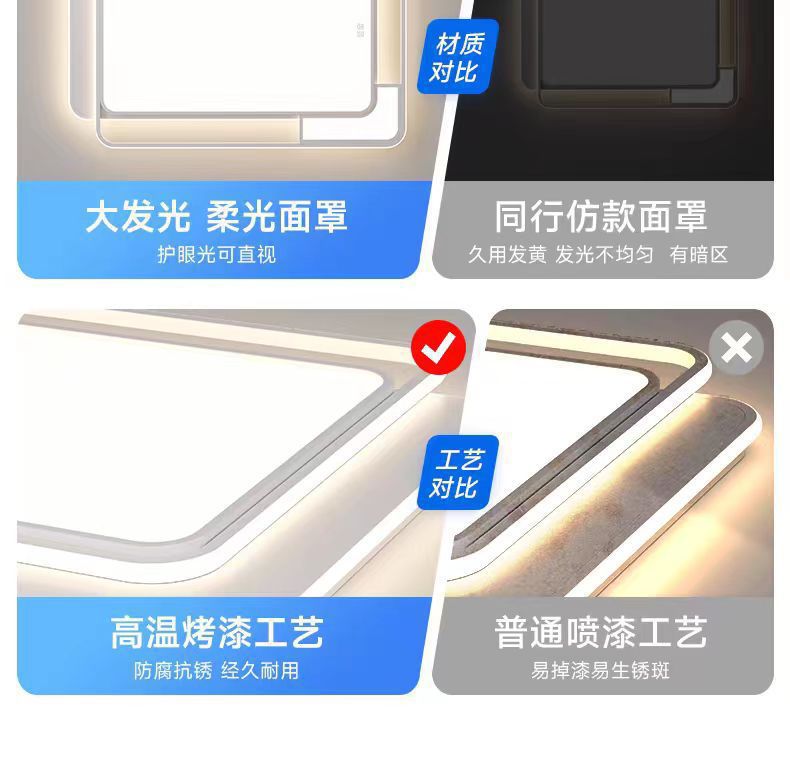 Full Spectrum Living Room Main Light Elegant2025New Eye Protection Ceiling Light Modern Simple Zhongshan Lighting Package Set