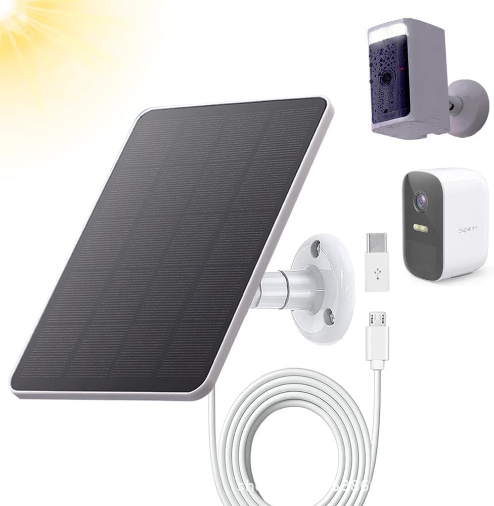 6W5V Solar monitoring panel charger security monitoring3Rice Noodles Micro USB Android Interface Type-c
