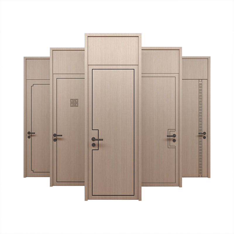 Custom High Quality Apartment Door Luxury Solid Wood Single Design Plain Bedroom Wooden Door for House