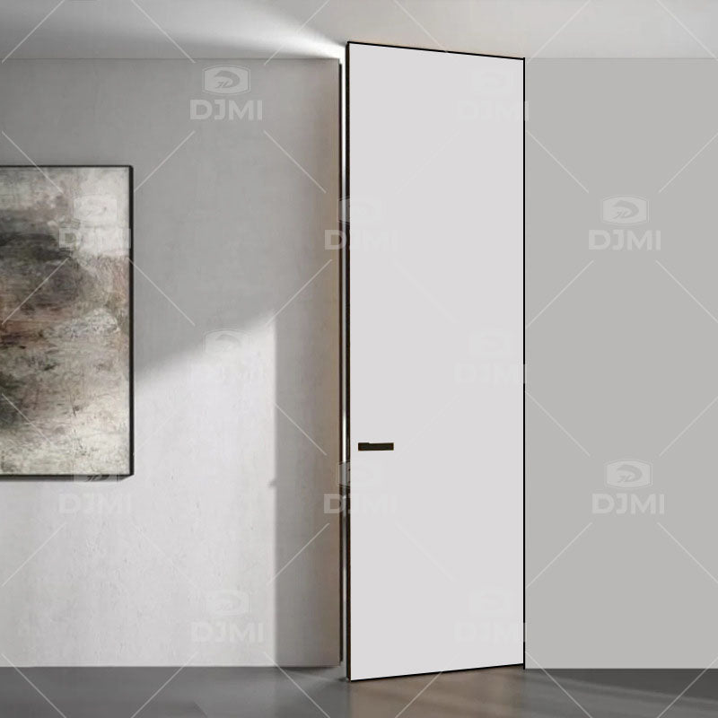 DJMI Invisible Flush Mounted High-End Secret Room Wooden Doors Internal Concealed Integrated Frameless Hinged Hidden Door