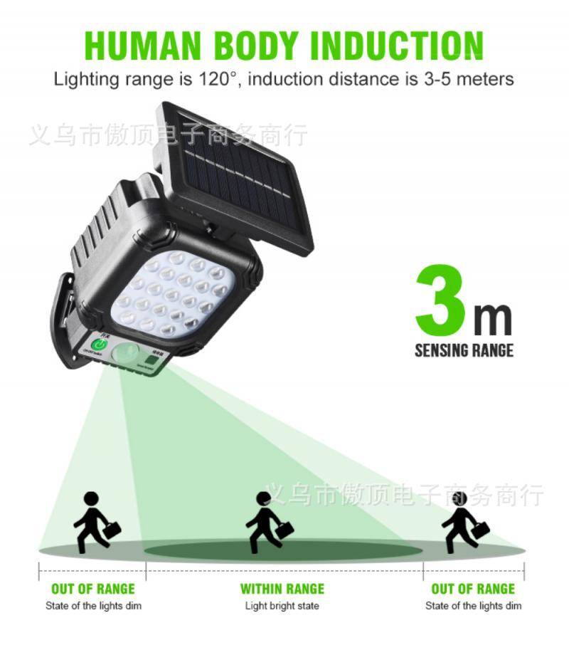 Outdoor Solar Light Lithium Battery Street Light Split Type Garden Light LED Wall Lamp Human Body Sensor Garden Light