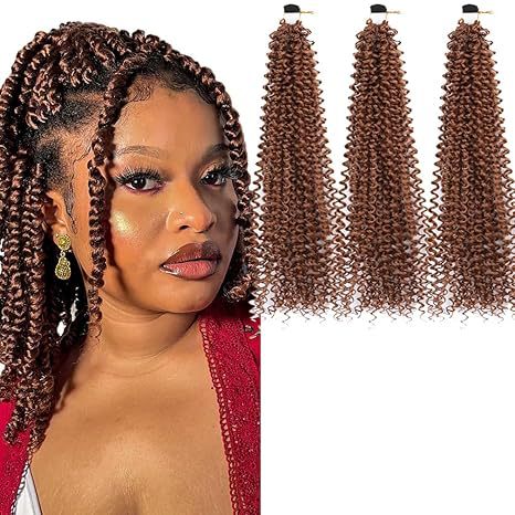 Chemical Fiber Wig MiniGOGOCrochetHair African Two-Strand Small Curl Braids Crochet Celebrity Style Long Curly Hair
