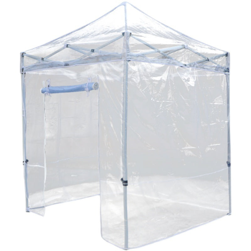 Plastic Tarp Sunroom Tent Simple Fully Transparent Sunshade Insulation Canopy Outdoor Courtyard Sunbathing Folding Rain Shelter