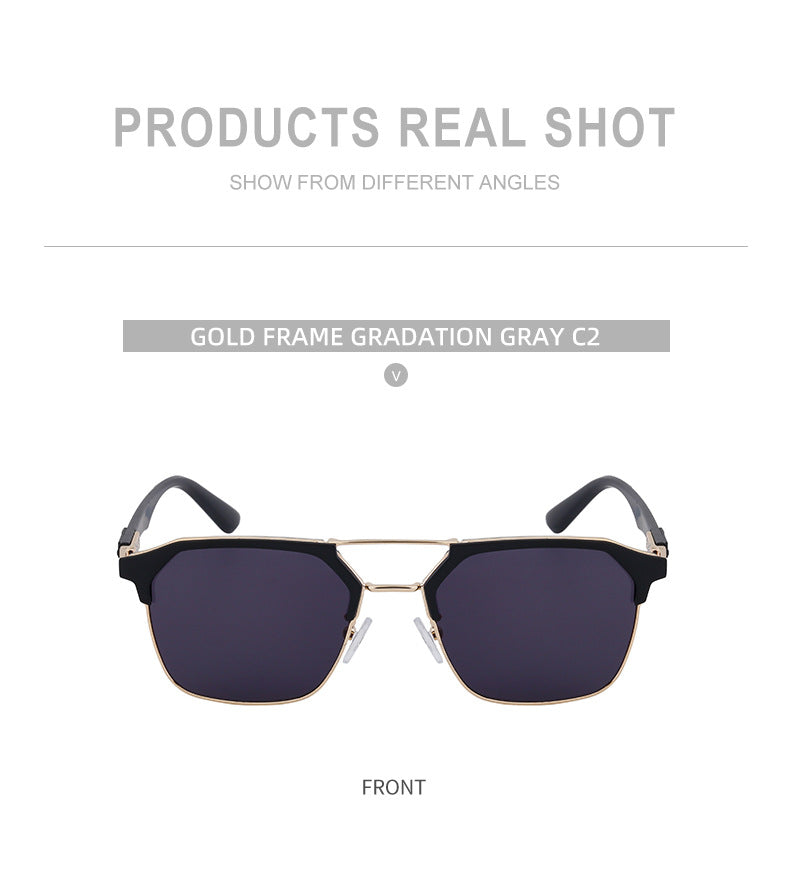 European and American Fashion Cat Eye Sunglasses for Men, Unique High-End Feel, Men's Driving Glasses Wholesale shades