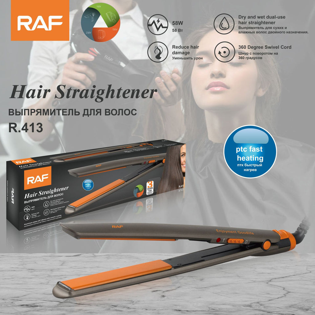 Hair Straightening Iron Portable Hair Curler for Dormitory and Home Use, Fluffy and Easy to Carry, Multifunctional Curling Iron