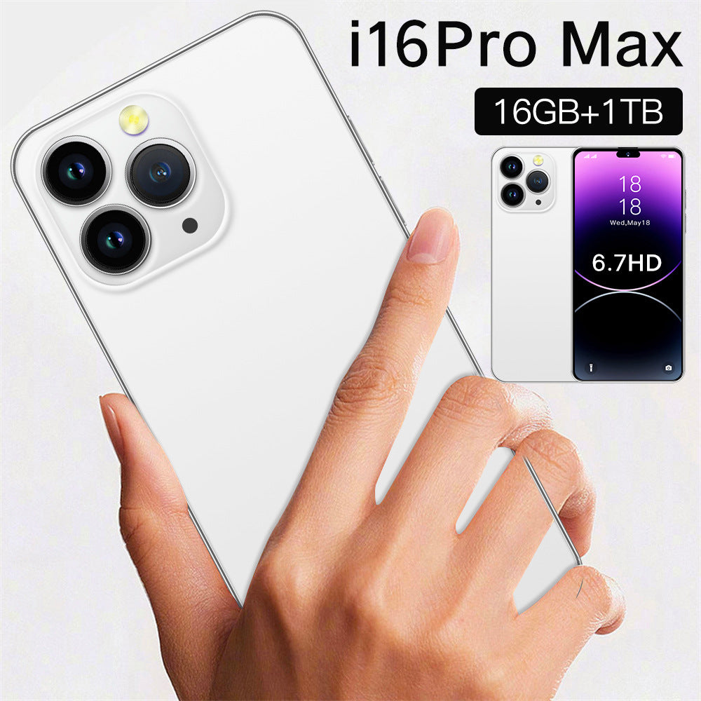 Low Price Hot-Selling Model I16 ProMax Intelligence5G Mobile Phone16+1T Android6.8Inch AliExpress
