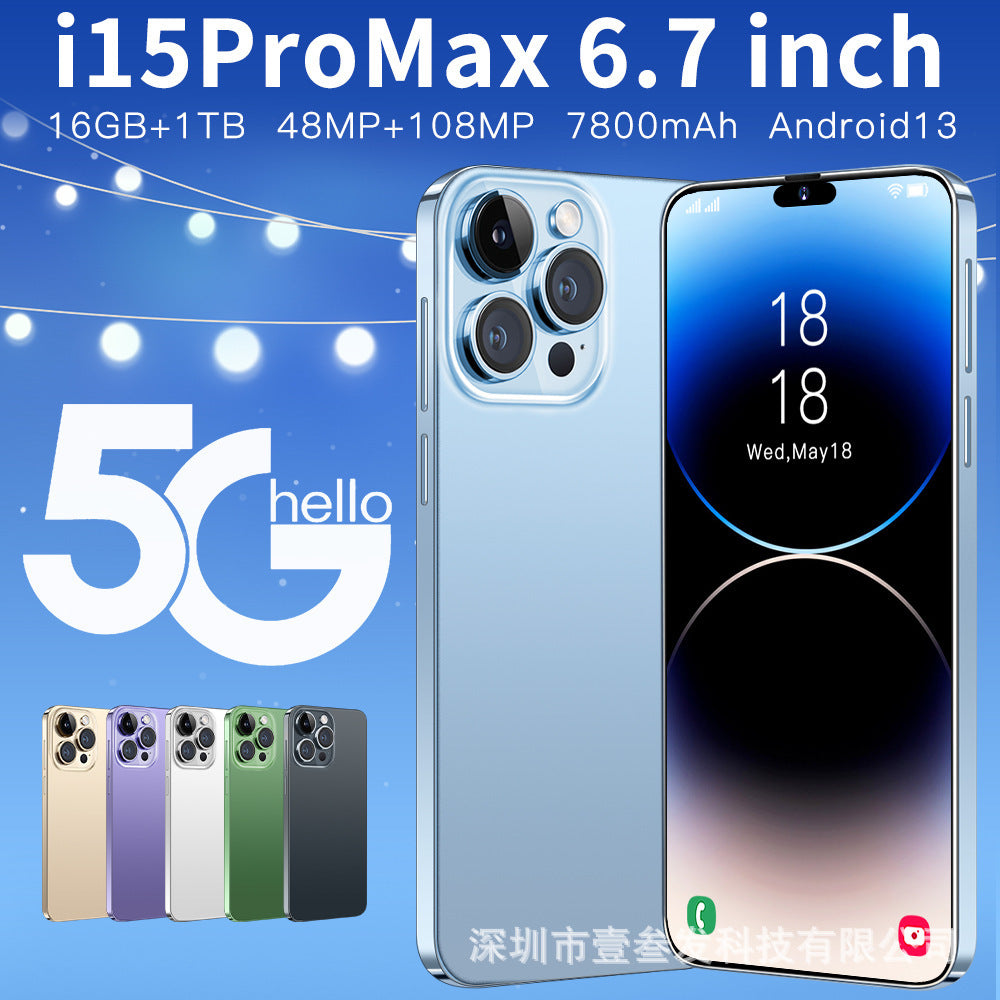 New Mobile Phone i15ProMAX2+16HD Large Screen In Stock Android Smartphones Bestsellers