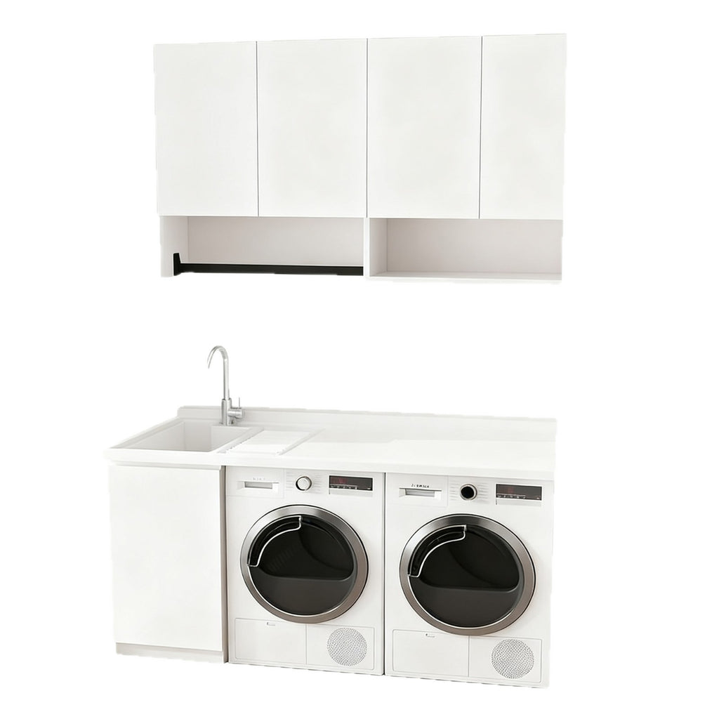 Custom Honeycomb Aluminum Alloy Laundry Cabinet Balcony Dryer Washing Machine Integrated Washbasin Storage Cabinet Manufacturer