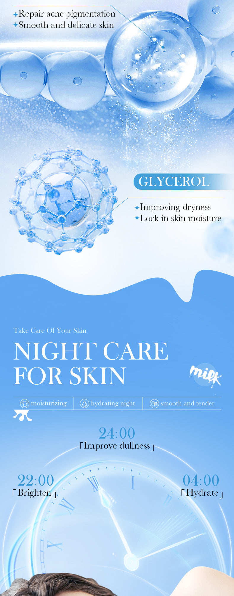 Milk Sleeping Mask SADOER Ceramide Mask Skin Rejuvenation Moisturizing Mask Cross-Border Wholesale