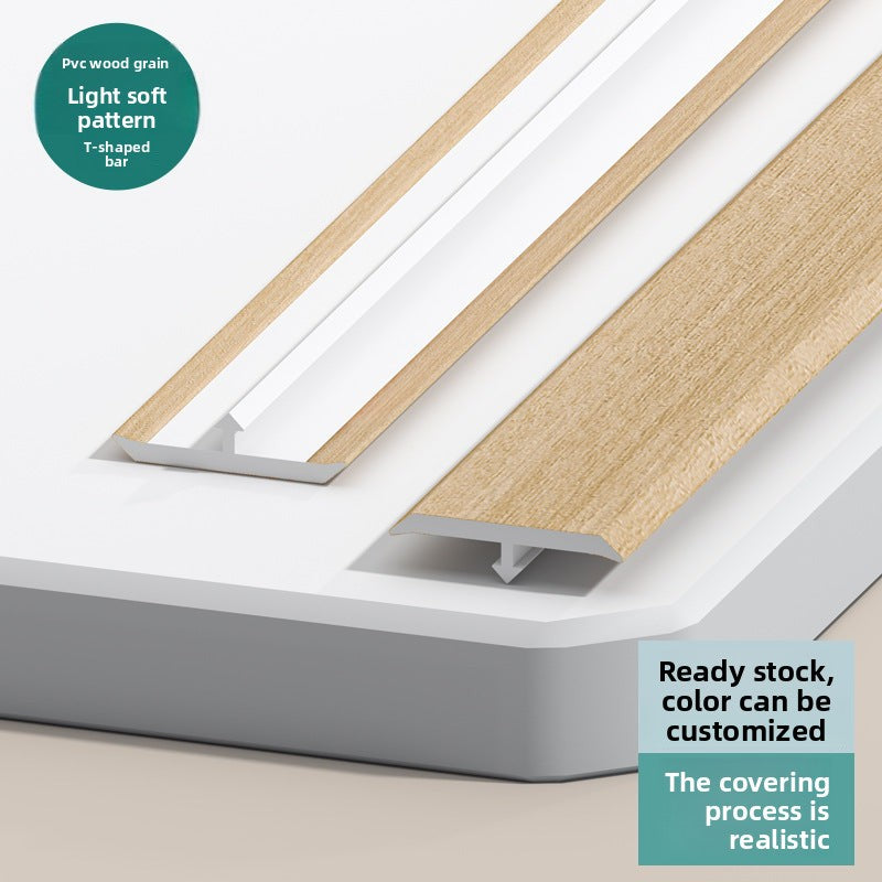 PVC Edge trim T Wooden floor trim strip, wooden threshold edge trim, tile joint decorative strip, doorway stone edge trim strip
