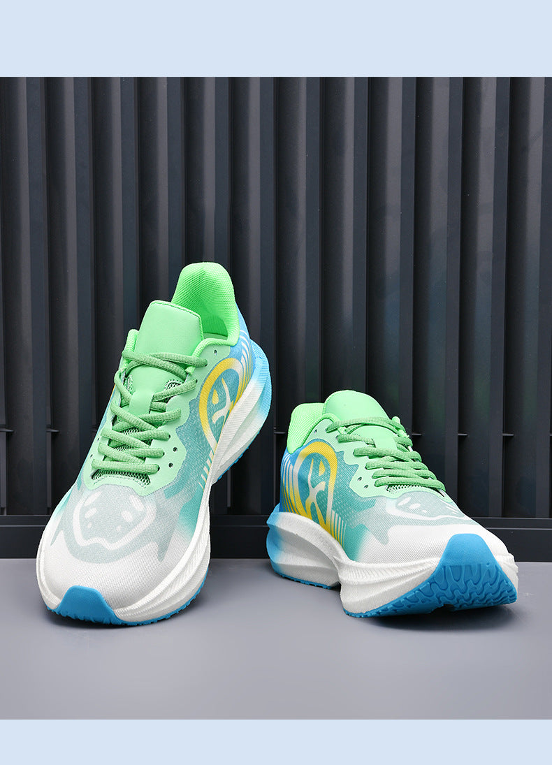 Massk New2025Carbon Plate Popcorn Bottom Running Shoes Men's Marathon Children's Sports Shoes Training Shoes