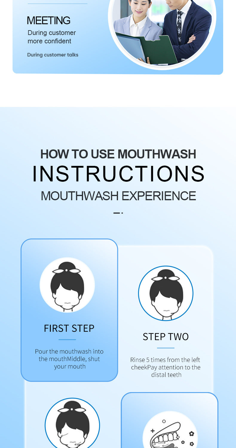 All English Mouthwash250ml  SADOER Peach Mint Lemon Oral Care  Foreign Trade Wholesale