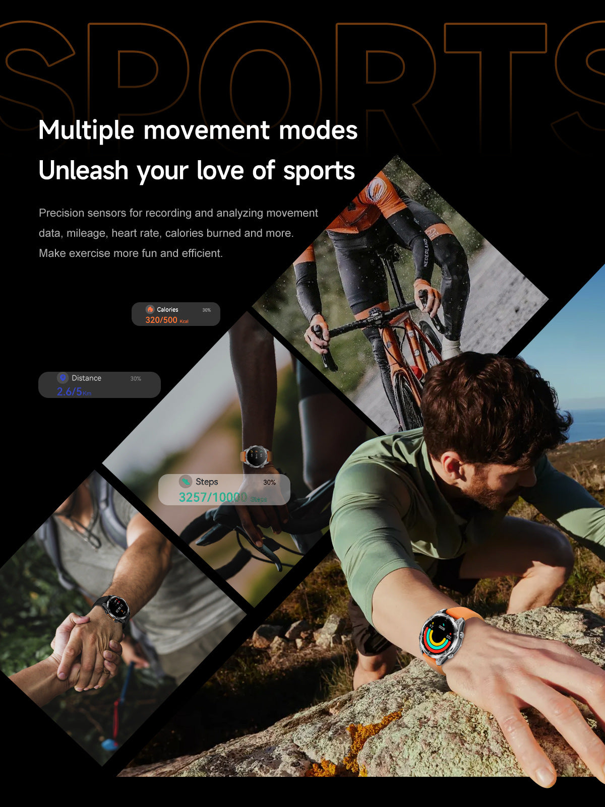 HD300Smart Watch Bluetooth Call Heart Rate Monitor Pedometer Sleep Altitude Barometric Pressure Depth Waterproof Sports Three-Proof