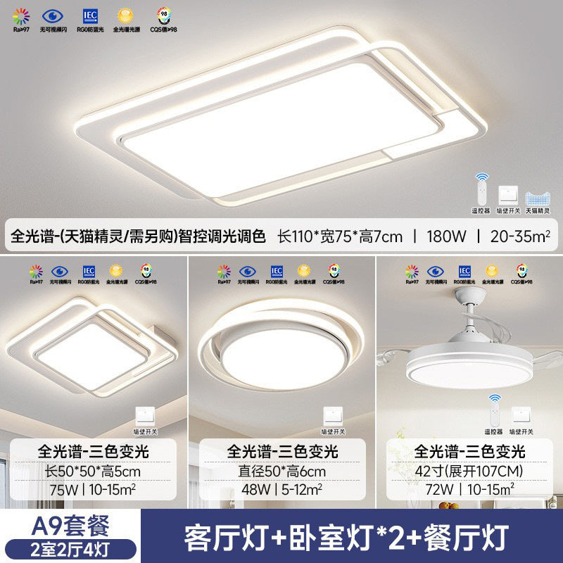 Full Spectrum Living Room Main Light Elegant2025New Eye Protection Ceiling Light Modern Simple Zhongshan Lighting Package Set